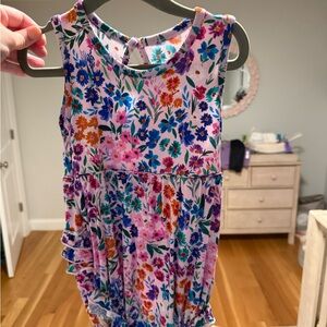Sweet Pea Little Sleepies Floral Kids Bodysuit - Multicolor Button Closure